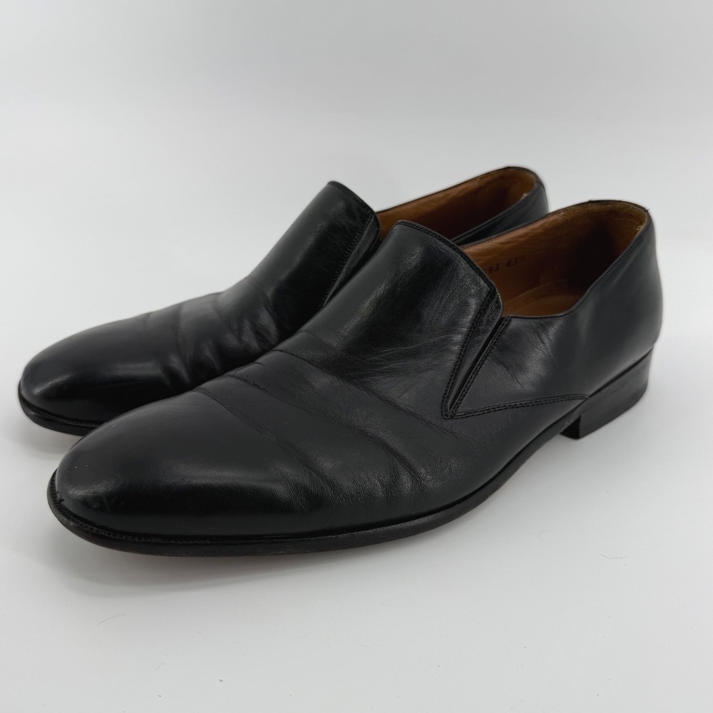 Magnanni Mens Black Leather Slip On Loafers Made in Spain US 10 M EU 43.5